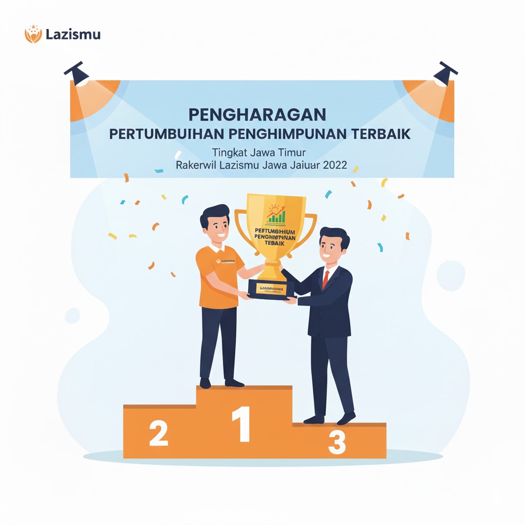 Penghargaan Pertumbuhan Penghimpunan Terbaik di tingkat Jawa Timur pada Rakerwil Lazismu Jawa Timur