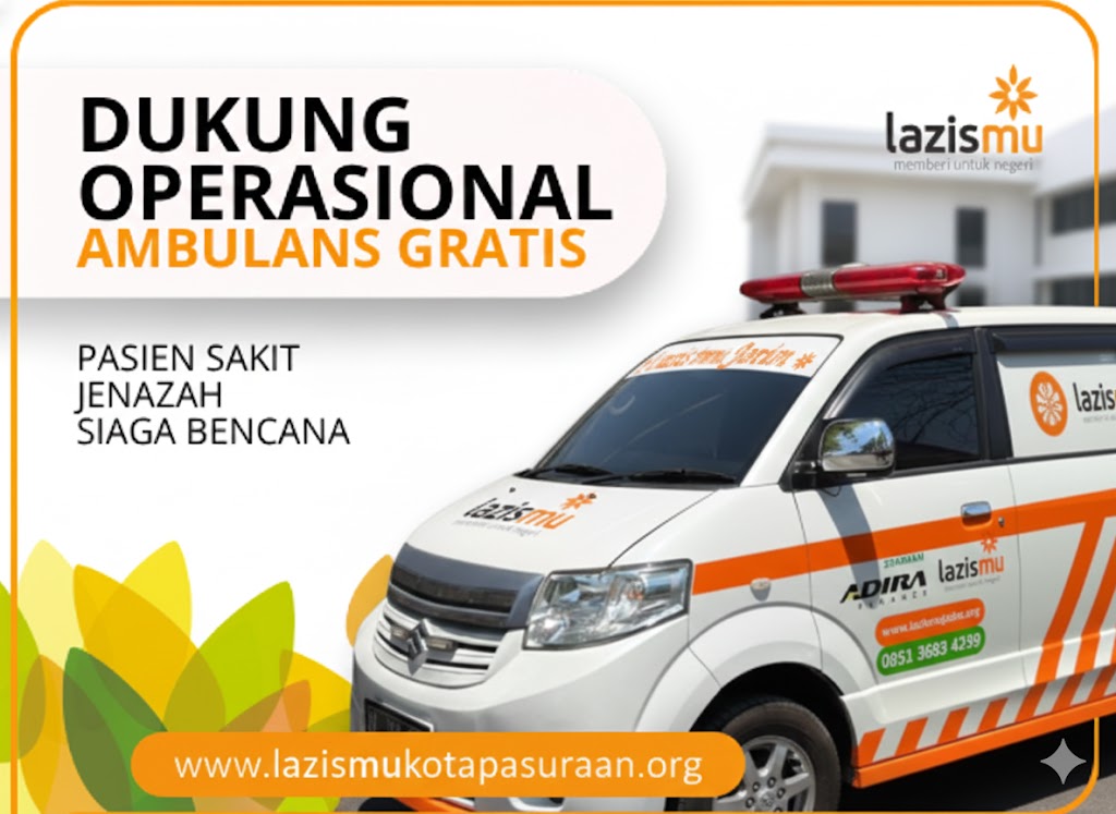 Ambulans Gratis Lazismu Kota Pasuruan untuk Pelayanan Umat